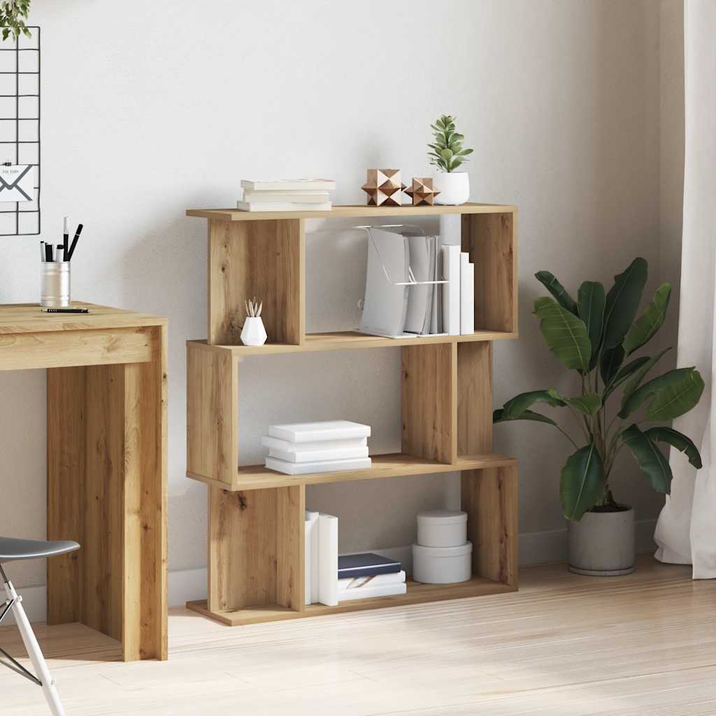 Bücherregal Schwarz Eichen-Optik 80X24X96 Cm Holzwerkstoff