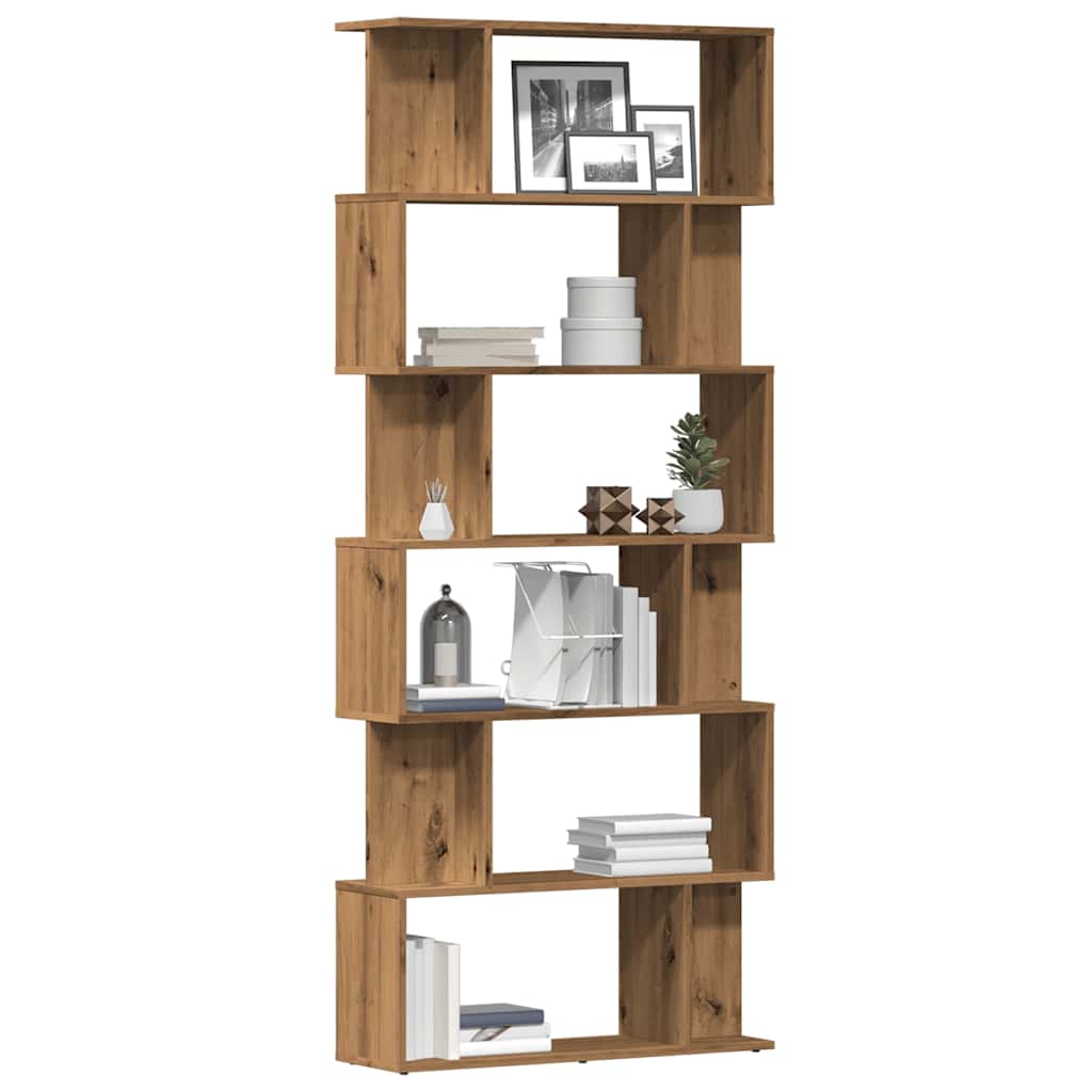 Bücherregal Schwarz Eichen-Optik 80X24X190,5 Cm Holzwerkstoff