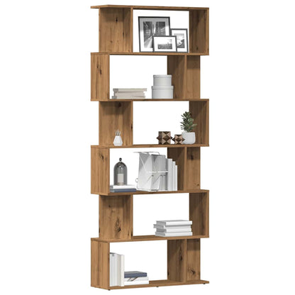 Bücherregal Schwarz Eichen-Optik 80X24X190,5 Cm Holzwerkstoff