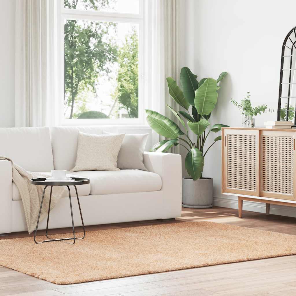 Teppich Shaggy Hochflor Navarra Polyester Beige