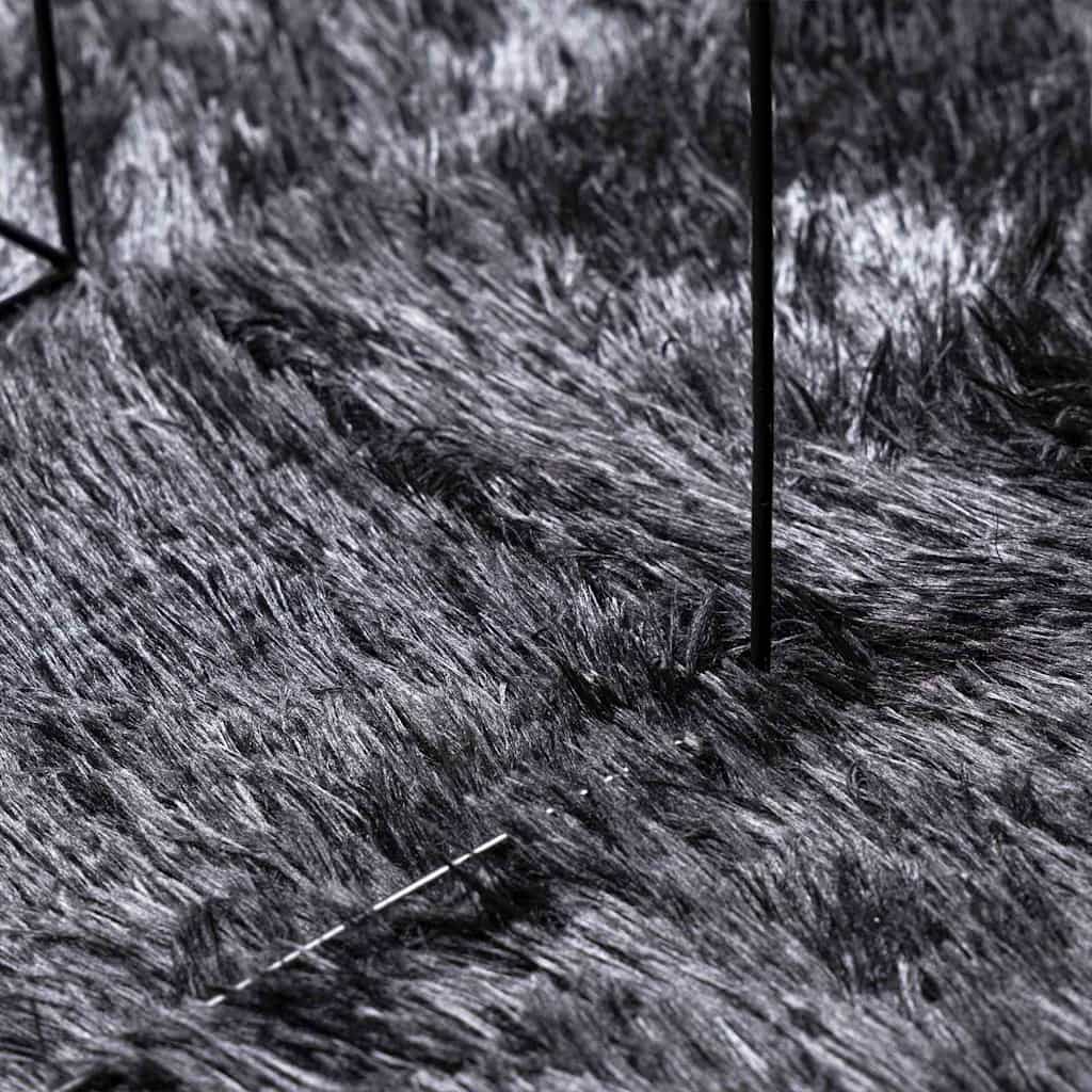 Teppich Shaggy Hochflor Navarra Polyester Dunkelgrau