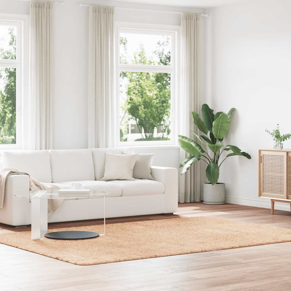 Teppich Shaggy Hochflor Navarra Polyester Beige