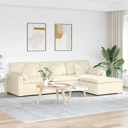 Modulares Sofa Mit Fußhocker Und Kissen