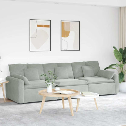 Modulares Sofa Mit Kissen Weinrot