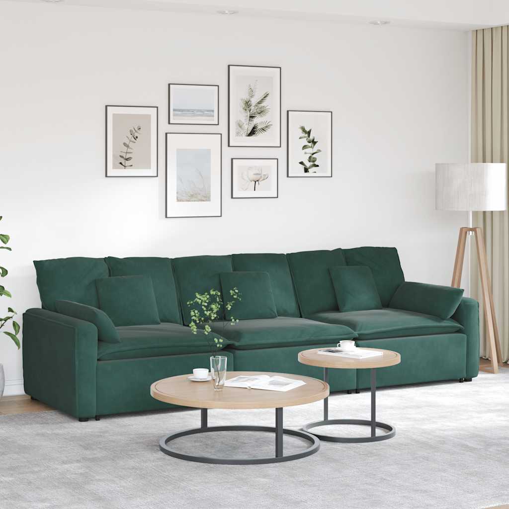 Modulares Sofa Mit Kissen Weinrot