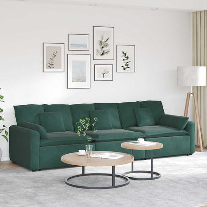 Modulares Sofa Mit Kissen Weinrot