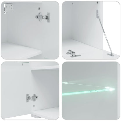 5-Tlg. Wohnwand Mit Led-Beleuchtung Holzwerkstoff