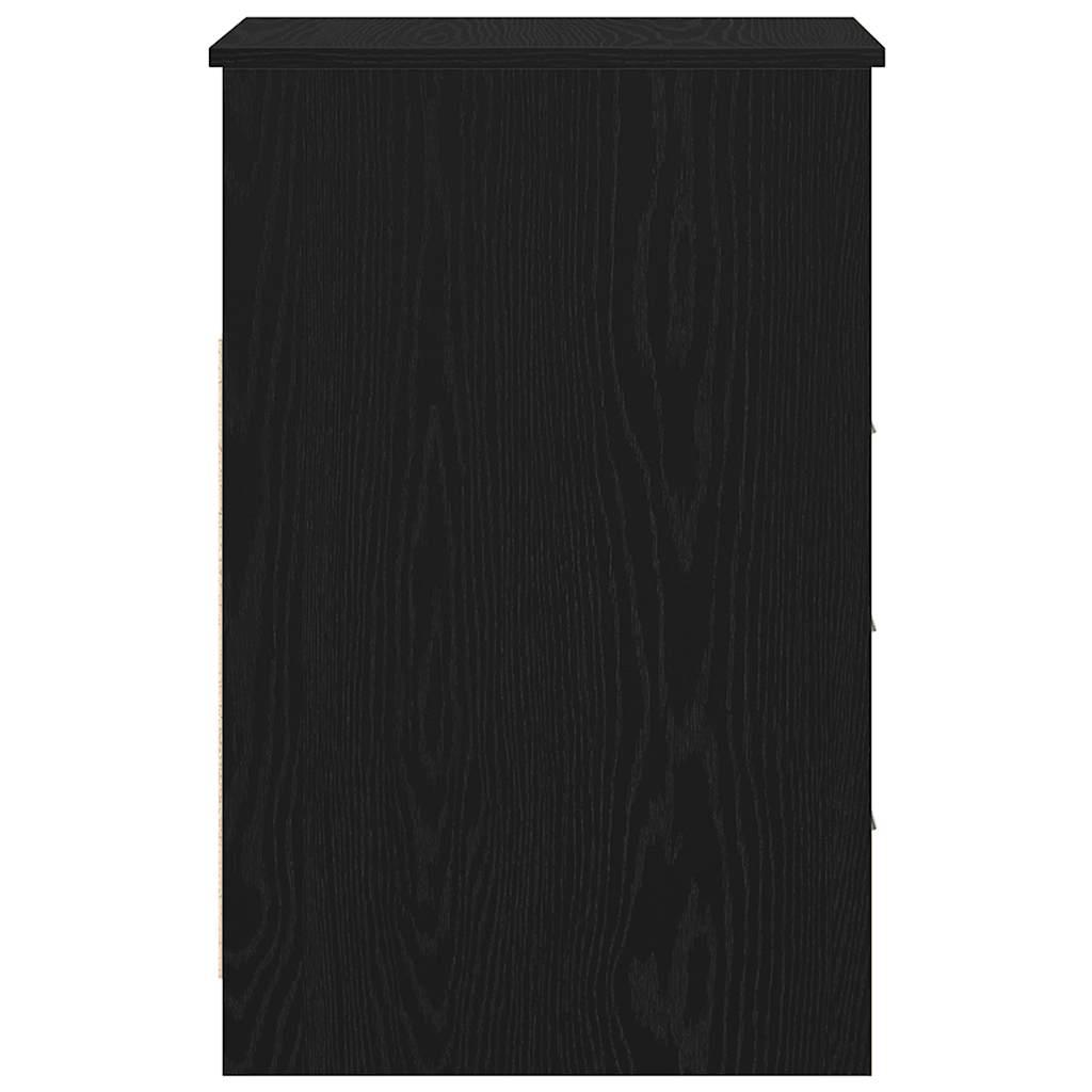 Schubladenschrank Schwarz Eichen-Optik 40X50X76Cm Holzwerkstoff