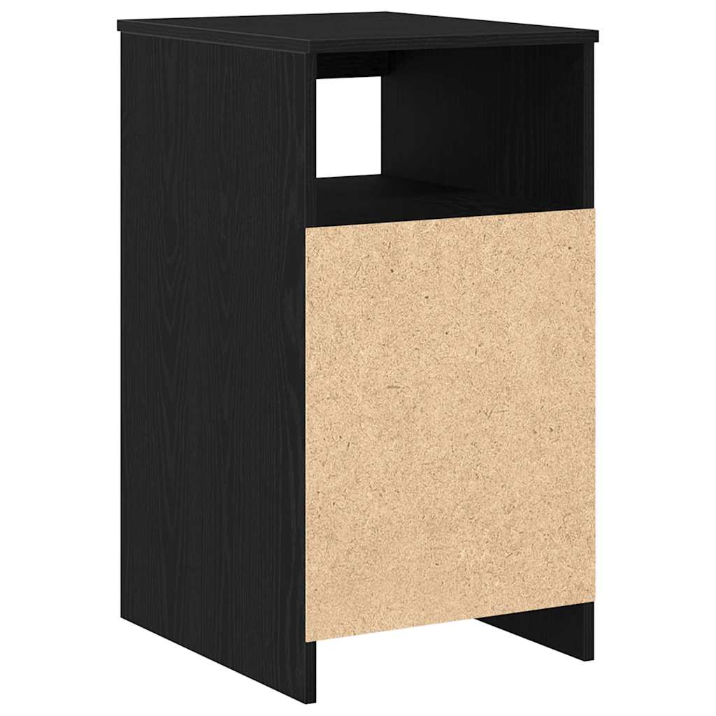 Schubladenschrank Schwarz Eichen-Optik 40X50X76Cm Holzwerkstoff
