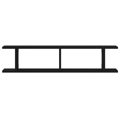 Wandregale 2 Stk. Schwarz Eichen-Optik 90X18X20Cm Holzwerkstoff Schwarze Eiche