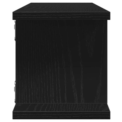Wandregale 2 Stk. Schwarz Eichen-Optik 90X18X20Cm Holzwerkstoff Schwarze Eiche