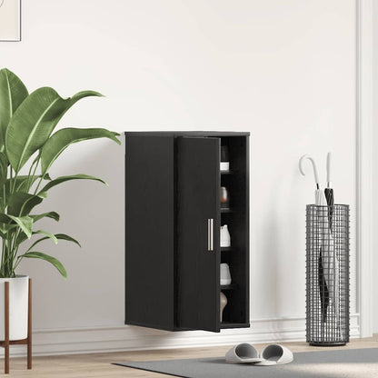 Schuhschränke 2 Stk. Schwarz Eichen-Optik Schwarze Eiche