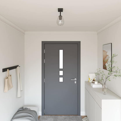 Deckenstrahler Schwarz 70 X 13 X 26 Cm Glas Und Metall