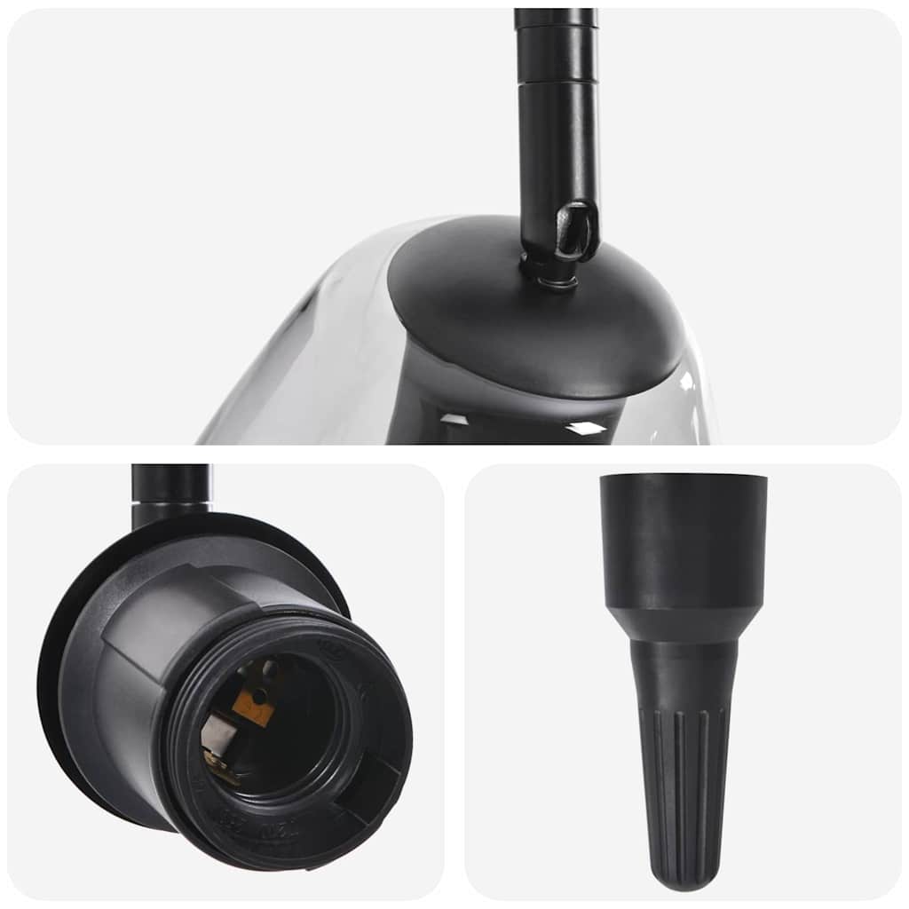 Deckenstrahler Schwarz 70 X 13 X 26 Cm Glas Und Metall