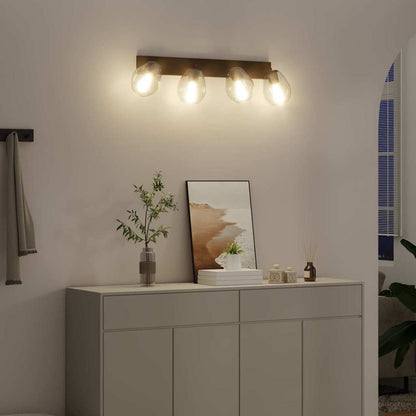 Deckenstrahler Schwarz 70 X 13 X 26 Cm Glas Und Metall