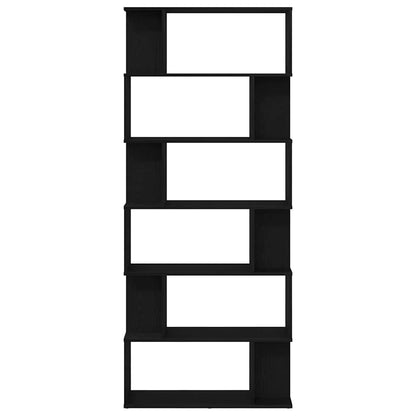 Bücherregal Schwarz Eichen-Optik 80X24X190,5 Cm Holzwerkstoff