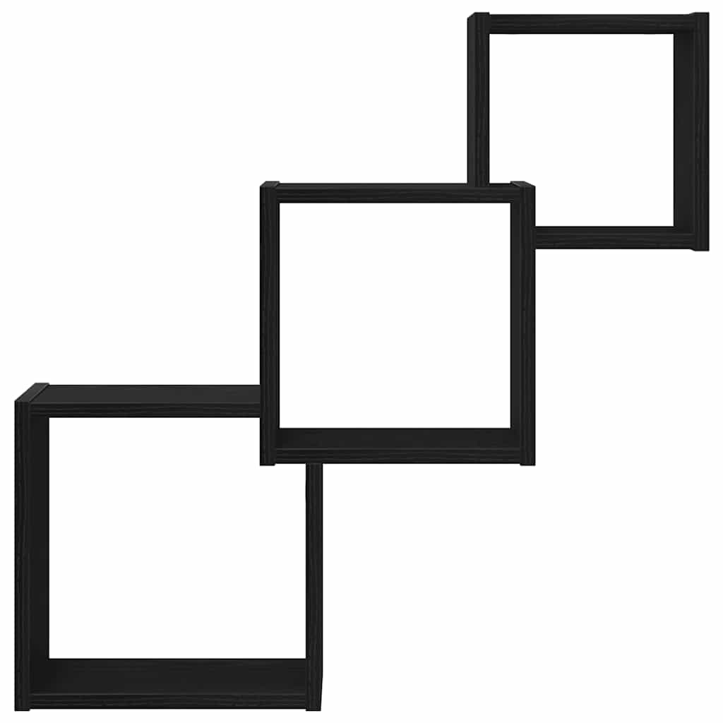 Würfelregale Schwarz Eichen-Optik 68X15X68 Cm Holzwerkstoff