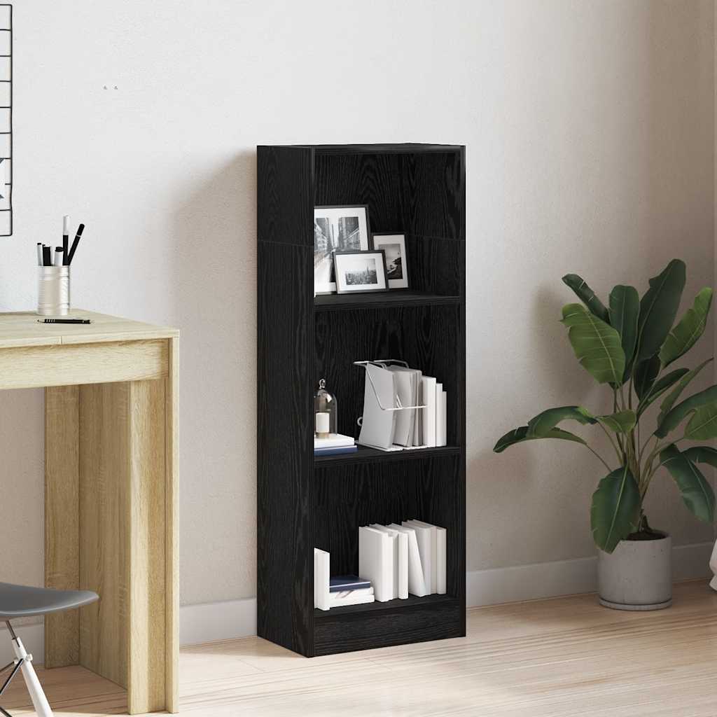Bücherregal Schwarz Eichen-Optik 40X24X Holzwerkstoff Schwarze Eiche