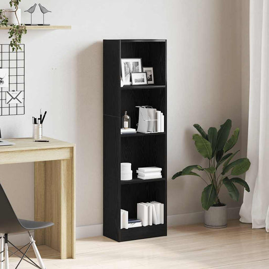 Bücherregal Schwarz Eichen-Optik 40X24X Holzwerkstoff Schwarze Eiche
