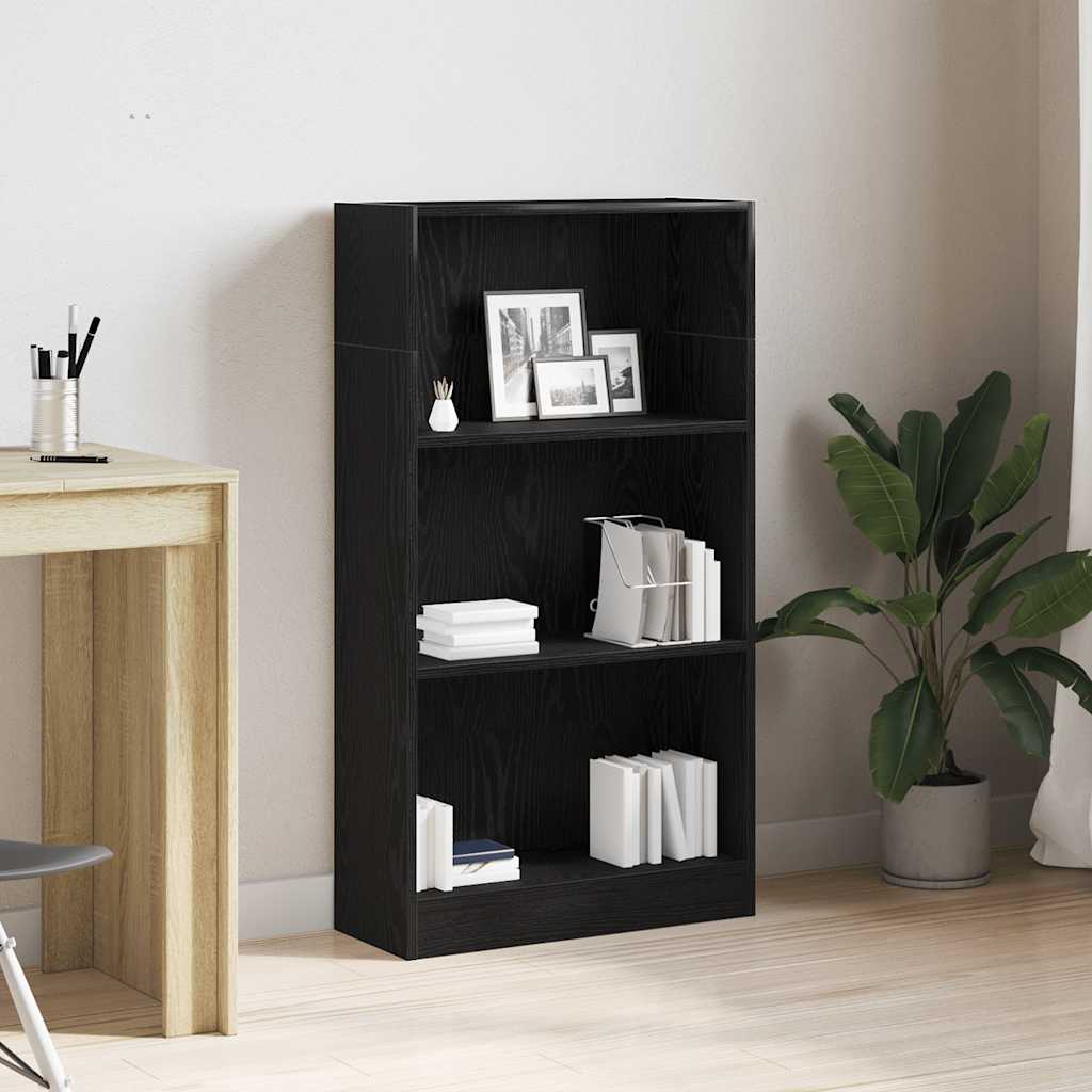 Bücherregal Schwarz Eichen-Optik 40X24X Holzwerkstoff Schwarze Eiche