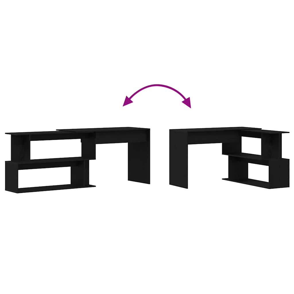 Schreibtisch Schwarze Eiche 200 X 50 X 76 Cm Holzwerkstoff Schwarze Eiche