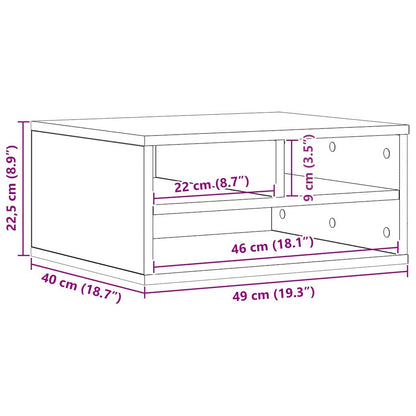 Druckerständer Schwarze Eiche 49 X 40 X 22.5 Cm Holzwerkstoff