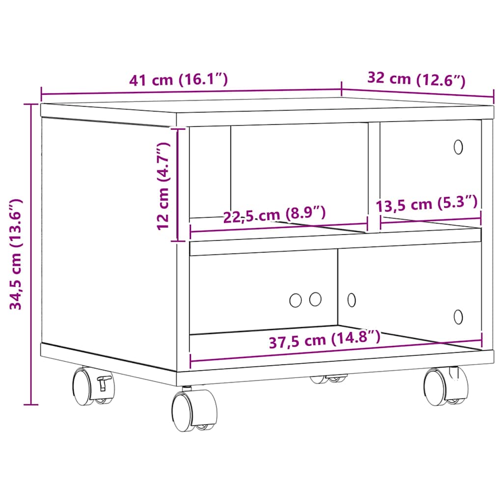Druckerständer 41 X 32 X 33.5 Cm