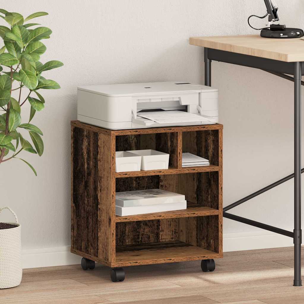 Druckerständer Eiche Handwerklich 41 X 32 X 48 Cm Holzwerkstoff