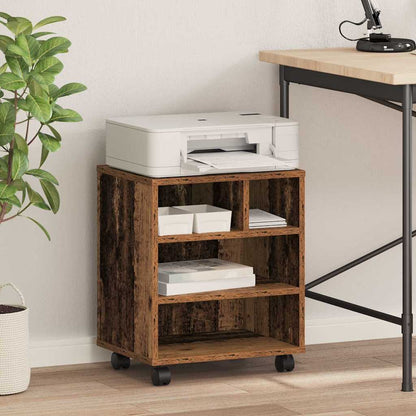 Druckerständer Eiche Handwerklich 41 X 32 X 48 Cm Holzwerkstoff