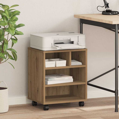 Druckerständer Eiche Handwerklich 41 X 32 X 48 Cm Holzwerkstoff