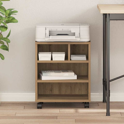 Druckerständer Eiche Handwerklich 41 X 32 X 48 Cm Holzwerkstoff