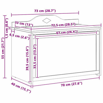 Spielzeugbox 73 X 33 X 55 Cm Holzwerkstoff