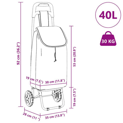 Einkaufswagen 35 X 28 X 92 Cm Oxford Stoff