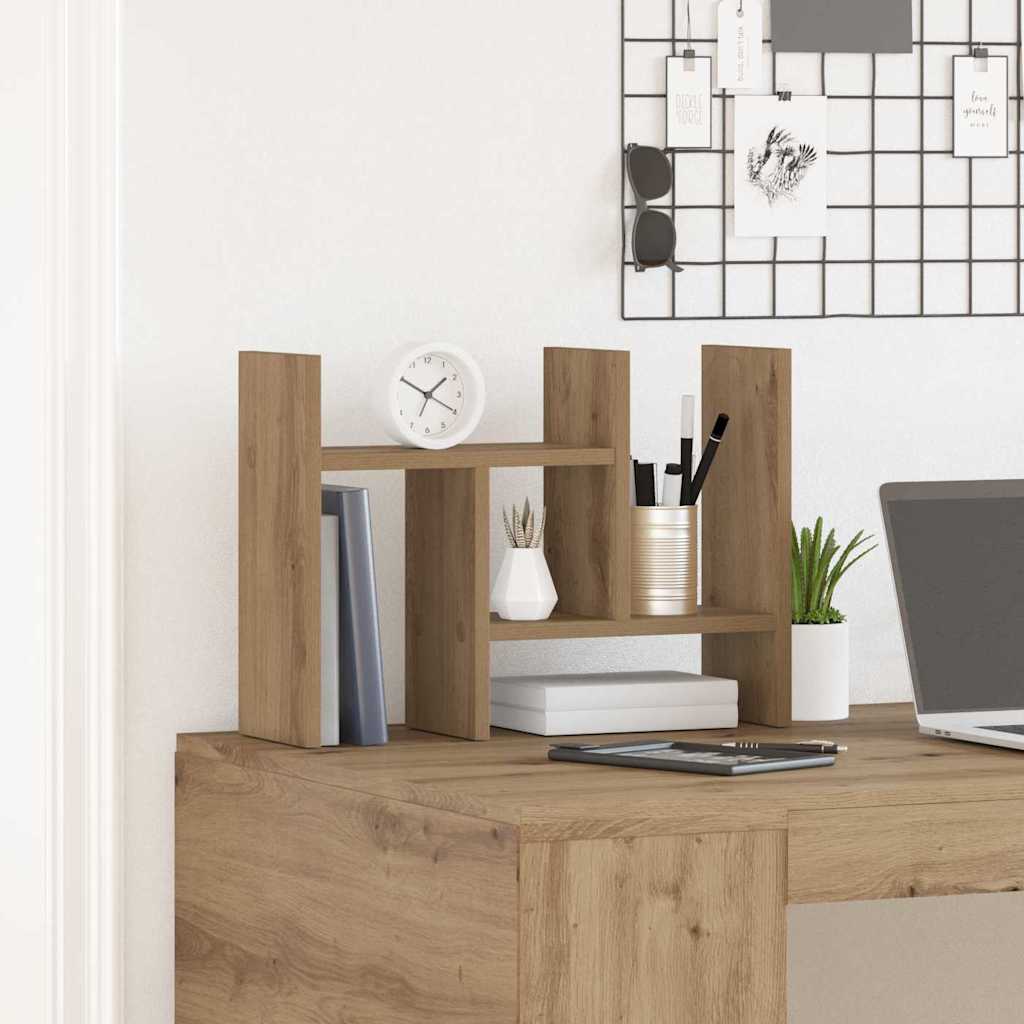Schreibtisch Organizer Eiche Handwerklich 34.5 X 15.5 X 35.5 Cm