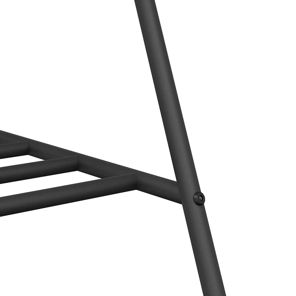 Kleiderständer Mit Regal Schwarz 100 X 56 X 154 Cm Stahl