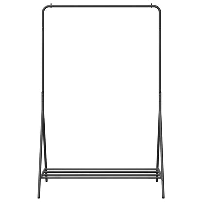 Kleiderständer Mit Regal Schwarz 100 X 56 X 154 Cm Stahl