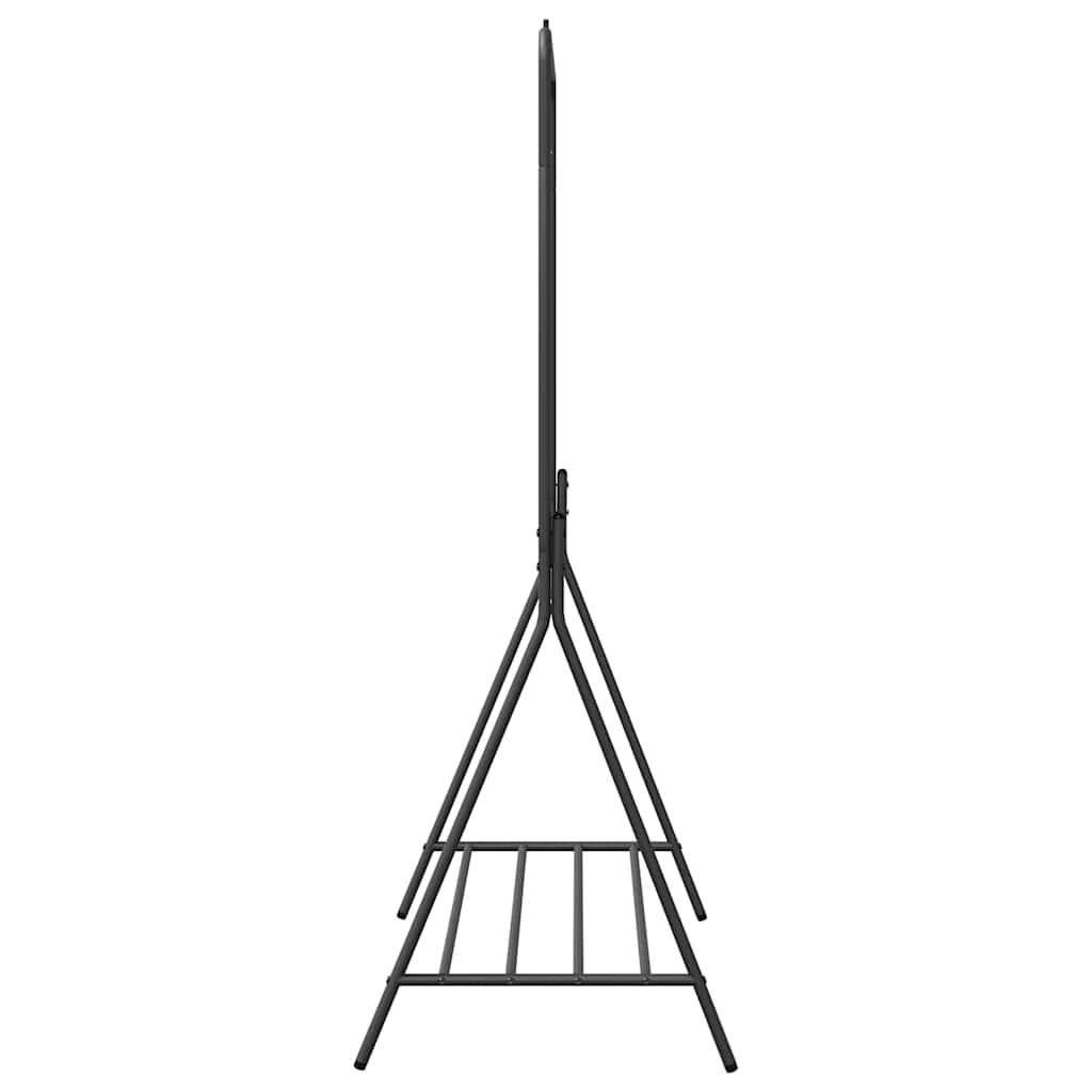 Kleiderständer Mit Regal Schwarz 100 X 56 X 154 Cm Stahl