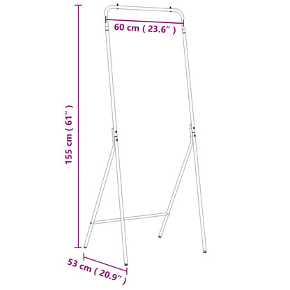 Kleiderständer Schwarz 60 X 53 X 155 Cm Stahl