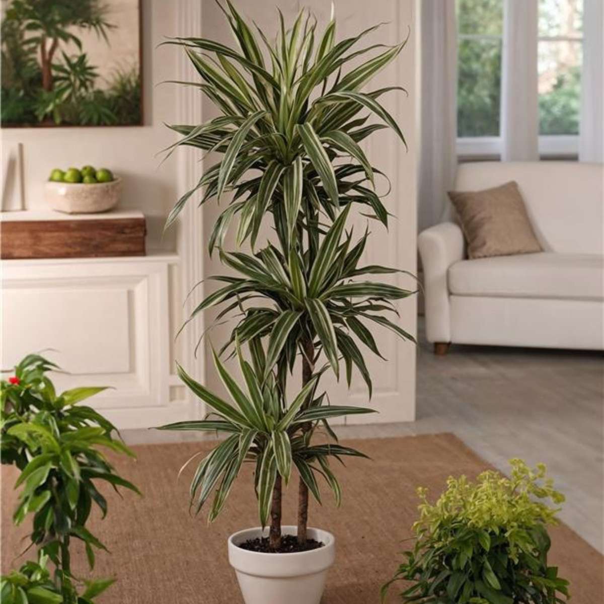 Florastore Drachenbaum - Dracaena Deremensis 'Warneckei' - Höhe 60-70Cm - ⌀17Cm