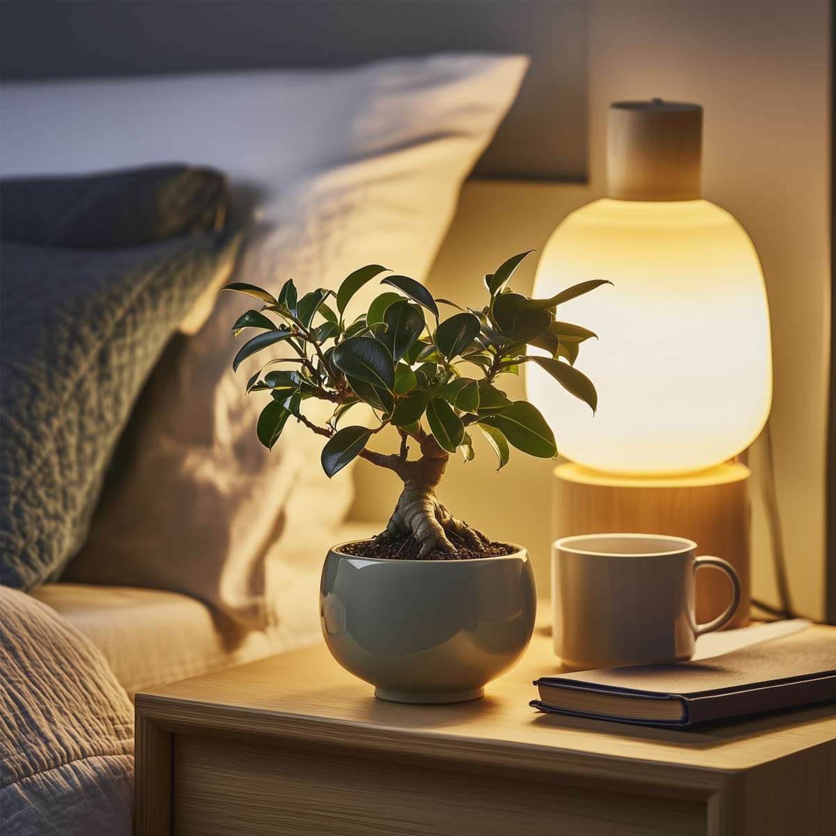 Florastore Bonsaibaum - Ficus Microcarpa - Höhe 30-40Cm - ⌀12Cm