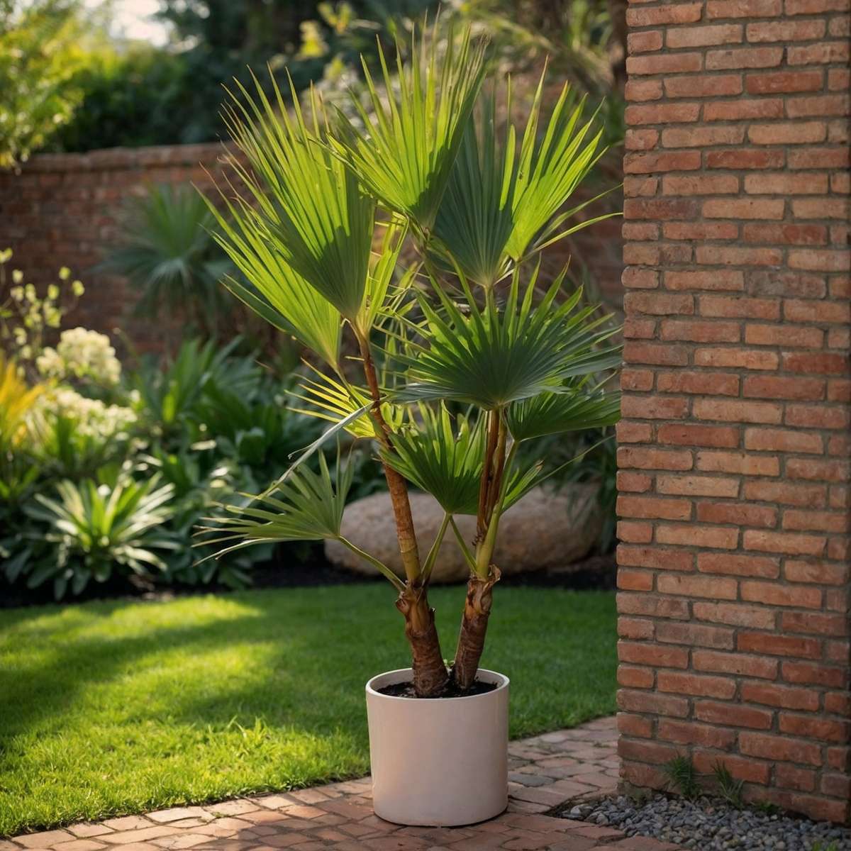 Florastore Mexikanische Fächerpalme - Washingtonia Robusta - Höhe 50-60Cm - ⌀15Cm