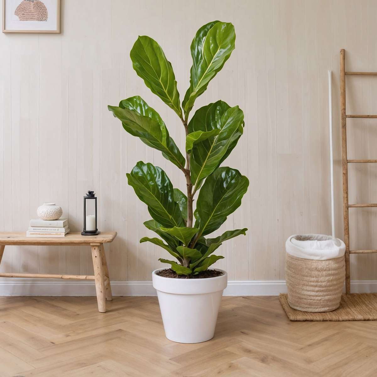 Florastore Geigenpflanze - Ficus Lyrata - Höhe 70-90Cm - ⌀21Cm