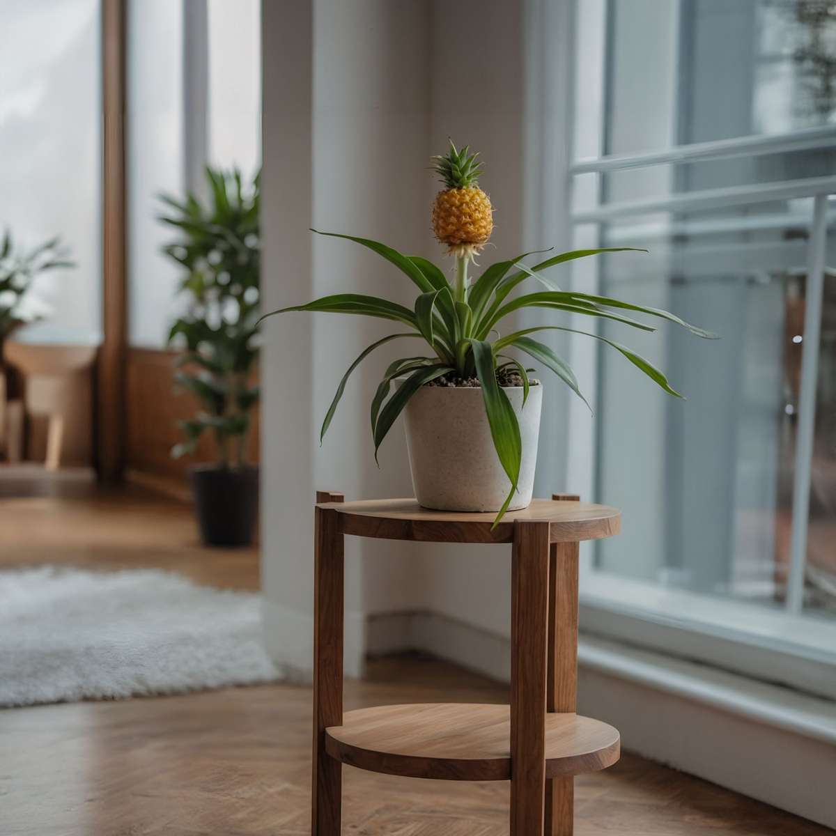 Florastore Ananaspflanze - 2 Stk - Ananas Comosus 'Mi Amigo' - Höhe 35-45Cm - ⌀12Cm