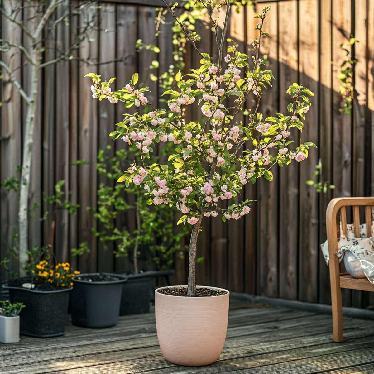 Florastore Pfirsichbaum - Prunus Persica 'Saturne' - Höhe 60-70Cm - ⌀15Cm