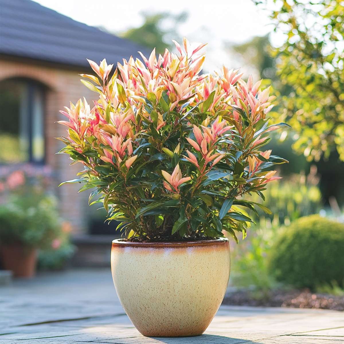 Florastore Schattenglöckchen - 4 Stk - Pieris 'Forest Flame' - Höhe 25-40Cm - ⌀17Cm