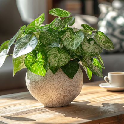 Florastore Purpurtute - 2 Stk - Syngonium Podophyllum 'Pixie' - Höhe 25-40Cm - ⌀12Cm