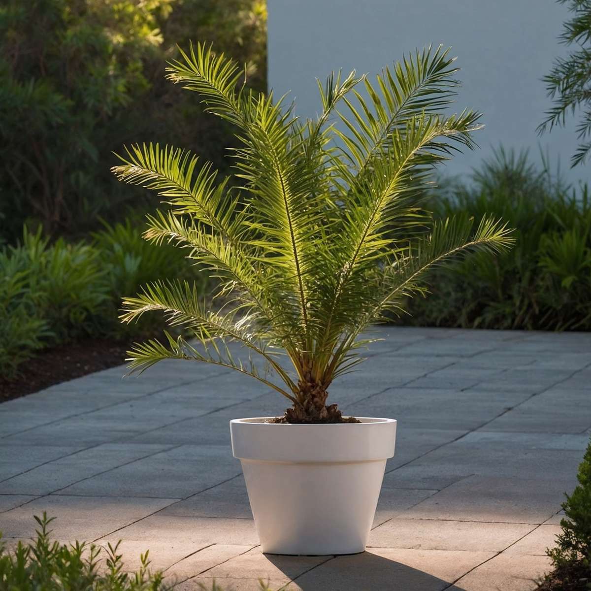 Florastore Kanarische Dattelpalme - 4 Stk - Phoenix Canariensis - Höhe 50-60Cm - ⌀15Cm