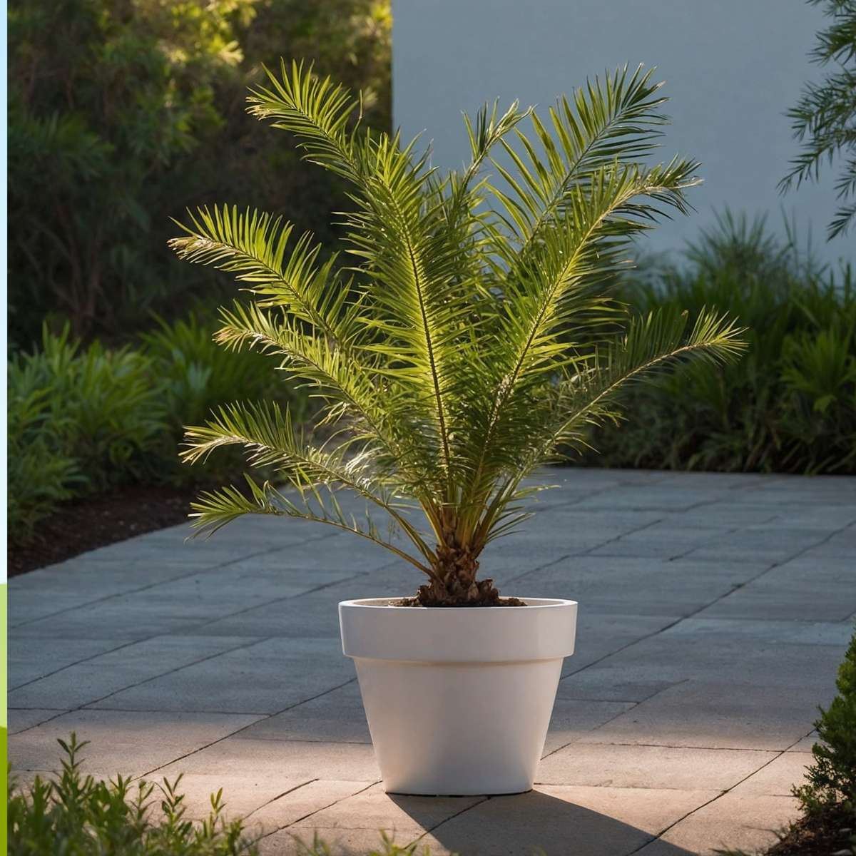 Florastore Kanarische Dattelpalme - 2 Stk - Phoenix Canariensis - Höhe 80-100Cm - ⌀19Cm