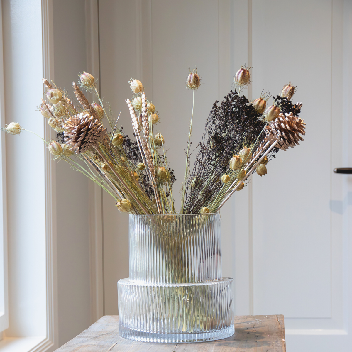 Florastore Blumenstrauß 'Drummer' - Getrocknete Blumen - Höhe 50Cm