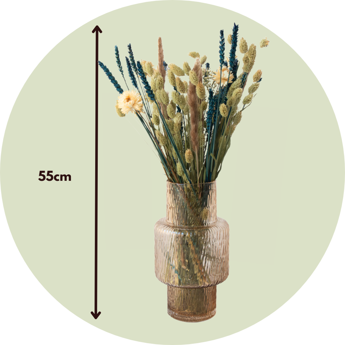 Florastore Blumenstrauß 'Trendy Cool' - Getrocknete Blumen - Höhe 55Cm